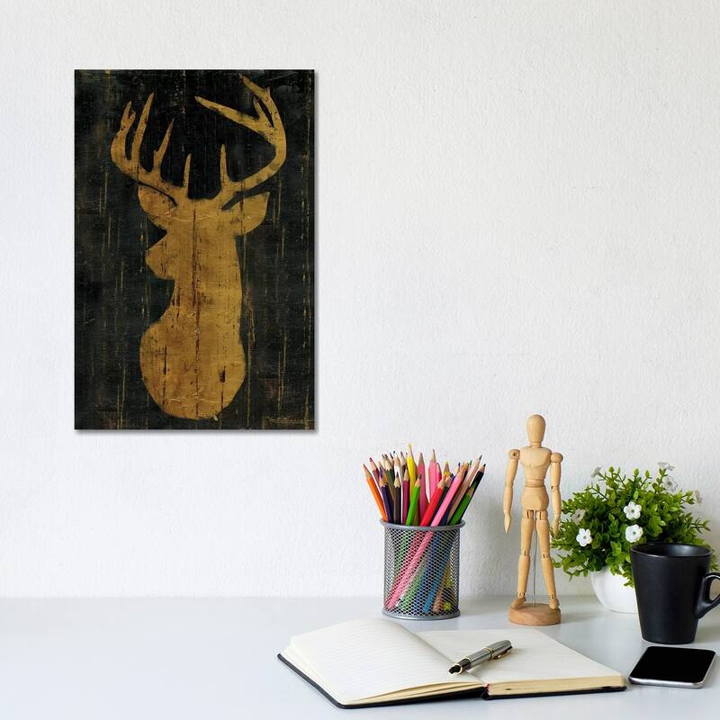 iCanvas "Rustic Lodge Animals Deer Head" by Marie Elaine Cusson Canvas Print - 12x8x0.75