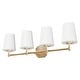 preview thumbnail 2 of 9, Hunter Nolita Vanity Wall Light - Bathroom - Contemporary, Transitional - White Glass Shades - Damp Rated!