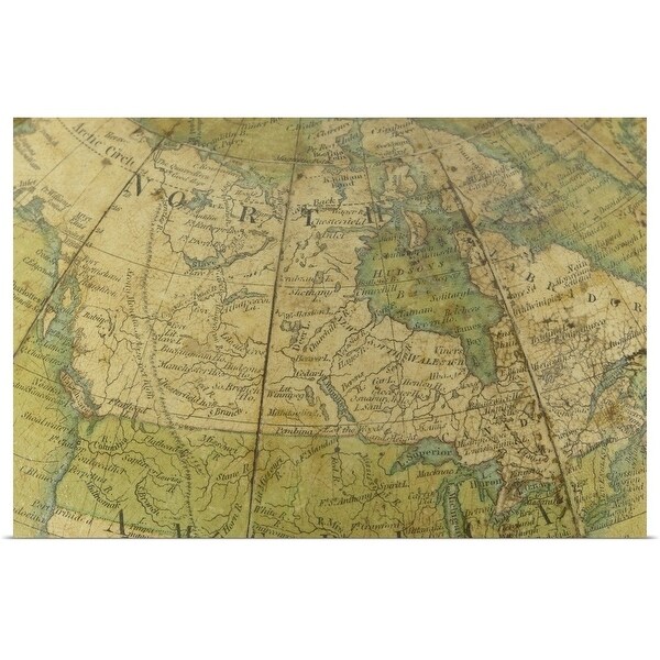 "Map of United States and Canada" Poster Print