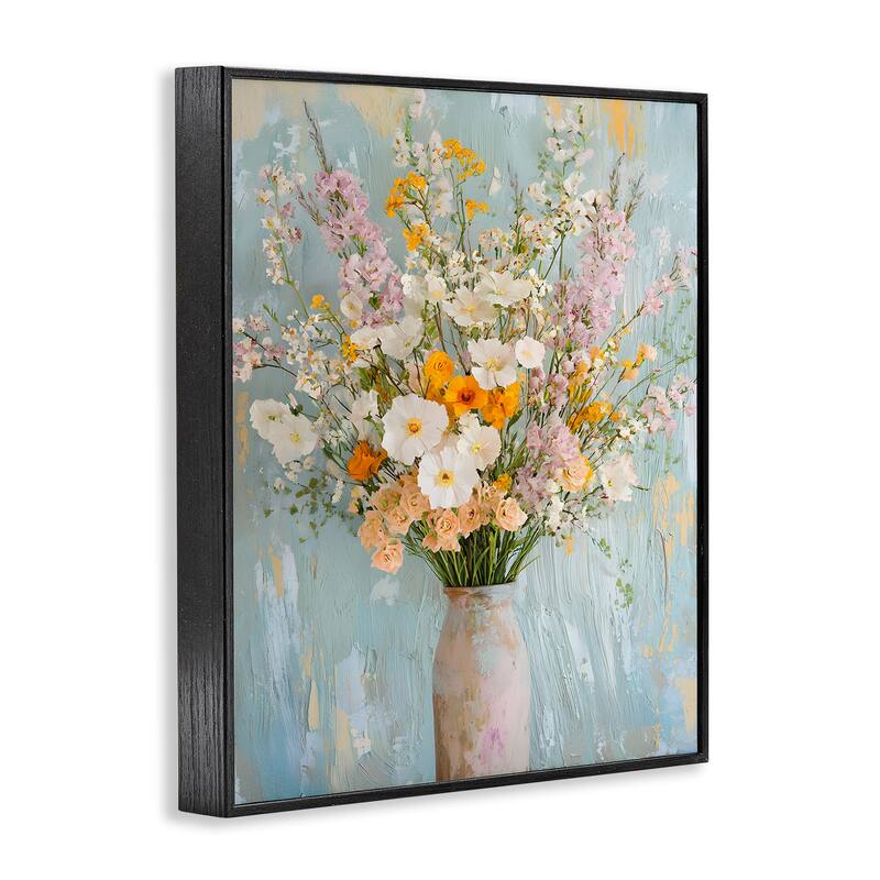 Stupell Orange & White Flower Arrangement Framed Giclee Art Design By Franklyn Gregory