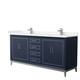 Option Dark Blue, Nickel Trim,Carrara Cultured Marble Top