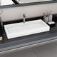 preview thumbnail 42 of 51, vidaXL Wash Basin Mineral Cast/Marble Cast White Washroom Sink Multi Sizes 39.4" x 18.1" x 4.3"