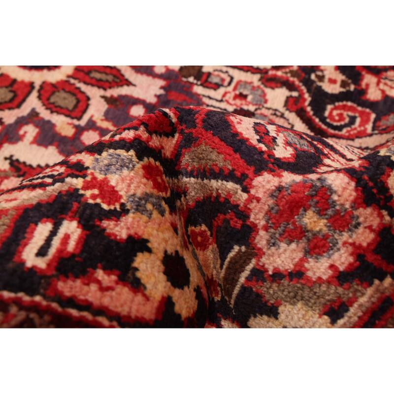 ECARPETGALLERY Hand-knotted Andelz Black, Red Wool Rug - 3'10 x 9'0