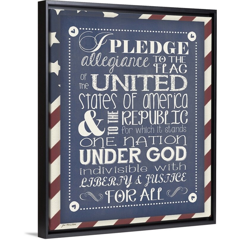 Shop Pledge Of Allegiance Black Float Frame Canvas Art