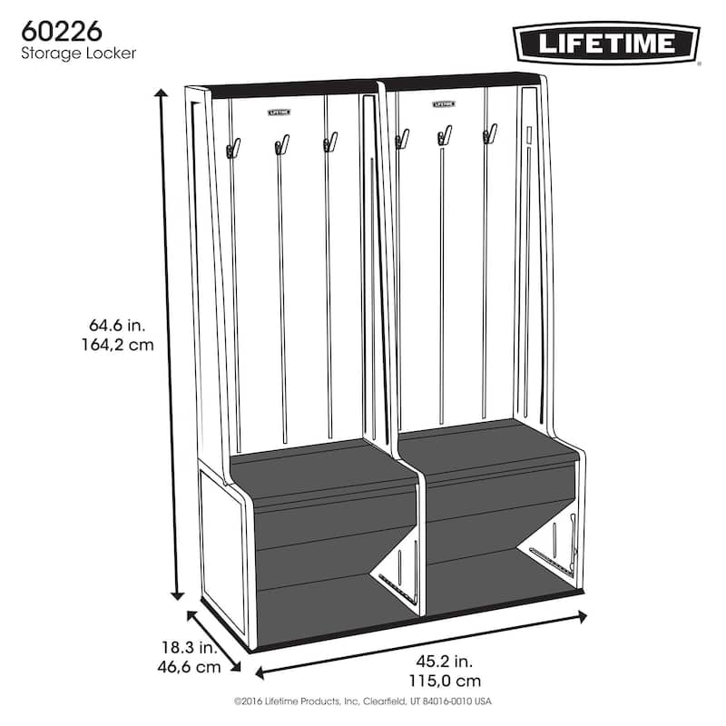 Lifetime Home and Garage Grey Plastic Storage Locker