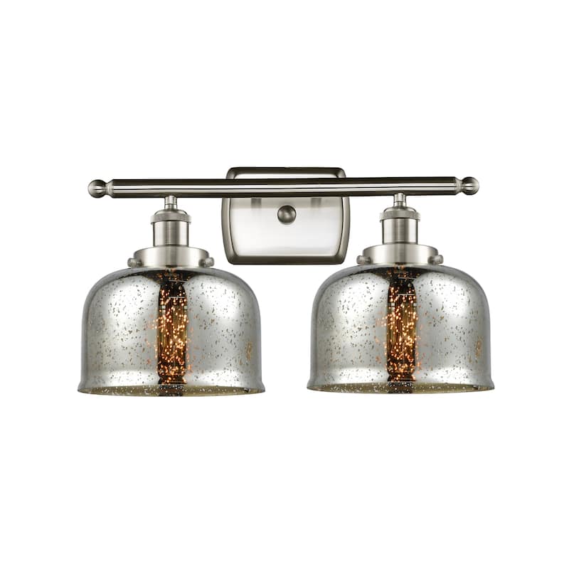Innovations Lighting 916-2W-13-18 Bell Vanity Bell 2 Light 18" Wide - Brushed Satin Nickel / Silver Plated Mercury