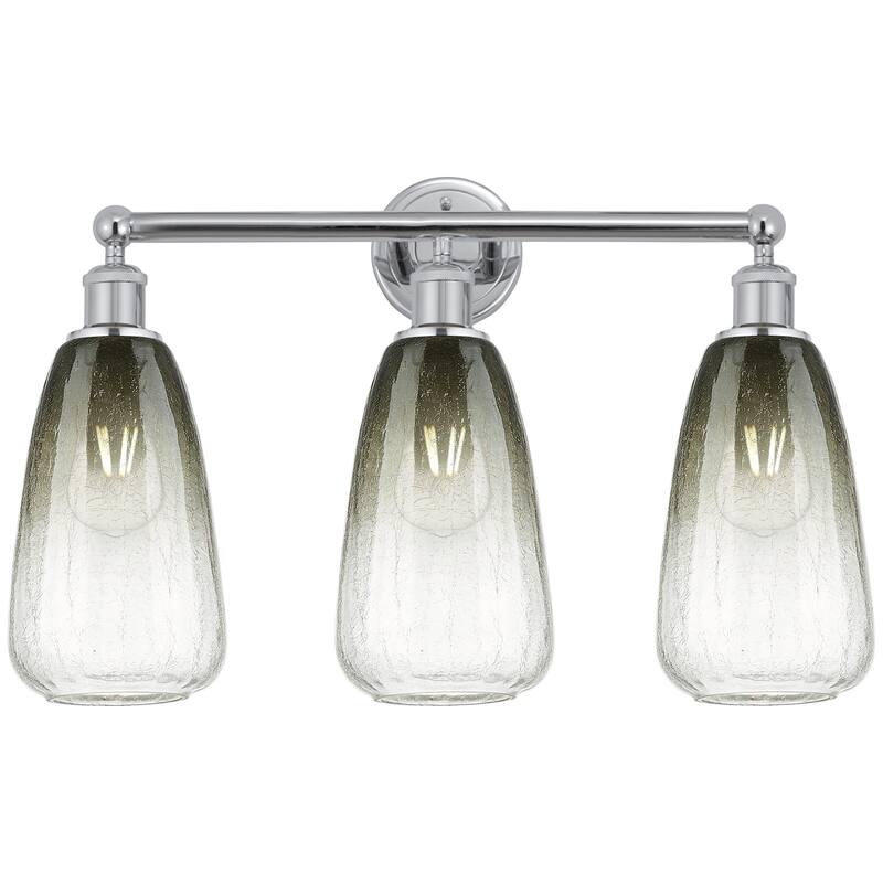 Innovations Lighting 616-3W-16-24 Brookhaven Almond Vanity Brookhaven - Polished Chrome / Slate