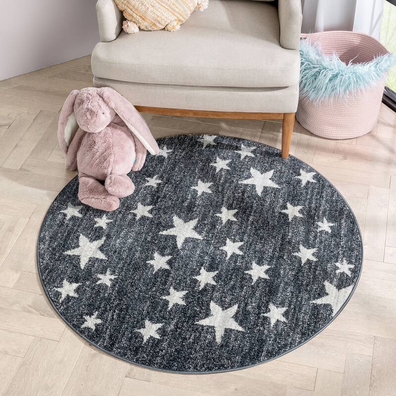 Well Woven Kennedy Stars Plush Area Rug
