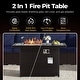 preview thumbnail 8 of 51, 7-Piece Outdoor Deep Seating Sectional Wicker Patio Conversation Set with Fire Pit