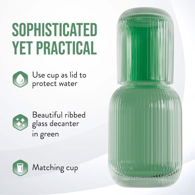 Set Of 2 Carafe And Cup Set 27.72 OZ.