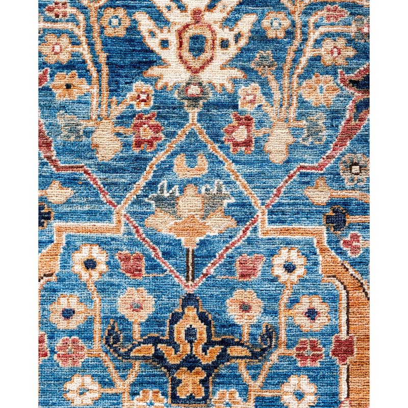 Serapi One-of-a-Kind Hand-Knotted Area Rug - Blue - 7' 9" x 9' 9"