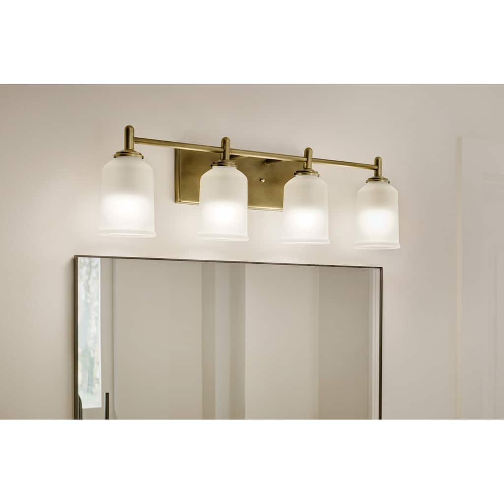 Kichler Lighting Shailene 29.75 in. 4-Light Natural Brass Vanity Light - 29.75 in