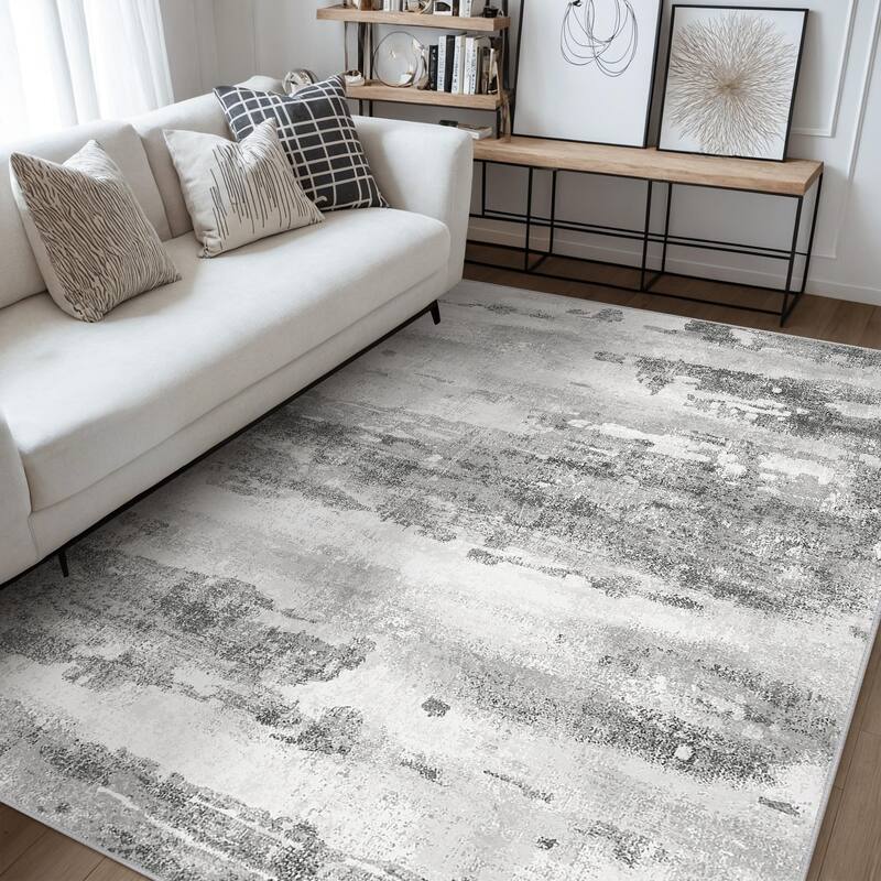 Mcow Abstract Collection Contemporary Machine Washable Area Rug
