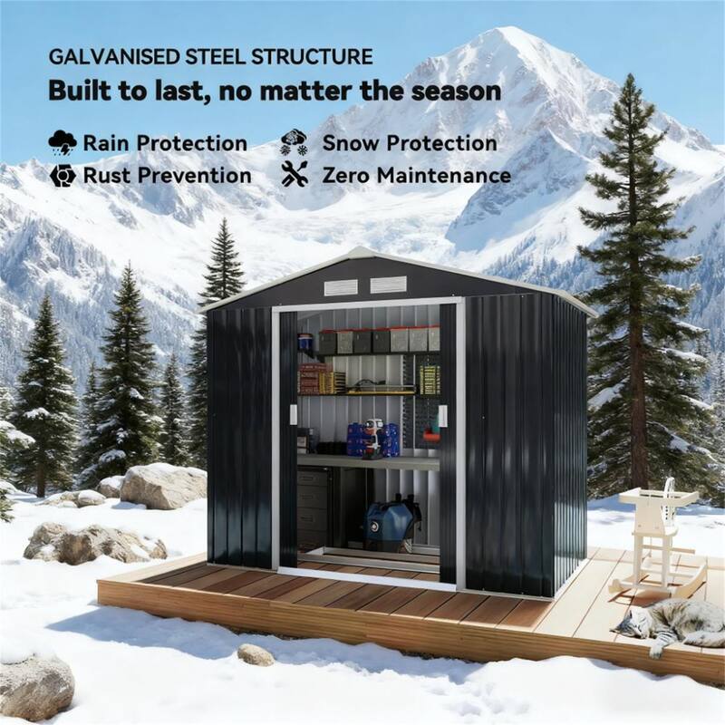 Outdoor Garden Storage Cabinet Steel Shed