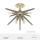 preview thumbnail 5 of 4, Hunter Jupiter Star 8-Light Semi-Flush Mount Ceiling Light - Entry, Dining Room, Bedroom - Mid-Century Modern, Starburst