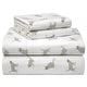 preview thumbnail 16 of 24, Pointehaven Printed Cotton Flannel Hemstitch Deep Pocket Bed Sheet Set California King - Cats