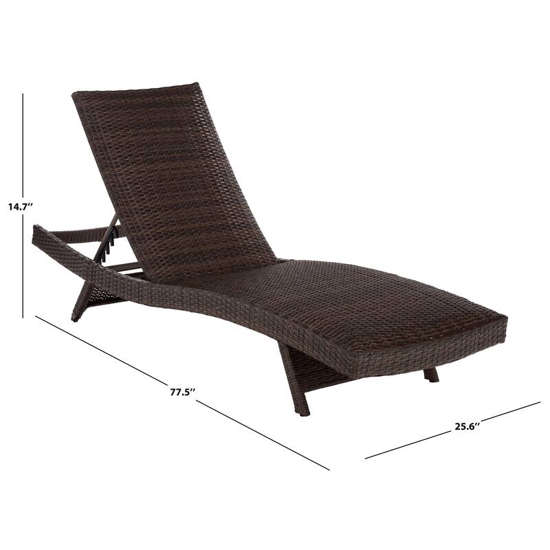 SAFAVIEH Outdoor Living Alex Quick Dry Foam Lounger - 78"W x 26"D x 15"H