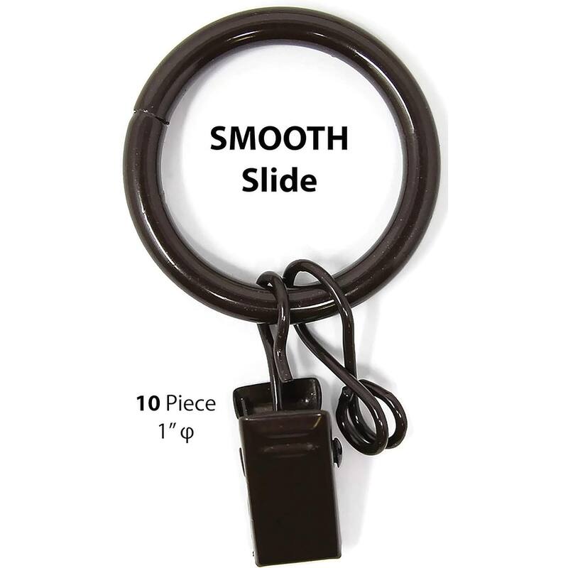 40PCS Solid Metal Window Drapery Curtain Panel Ring with Eyelet, 1" Inner Diameter, Fits Up to 3/4" Rod Multicolor