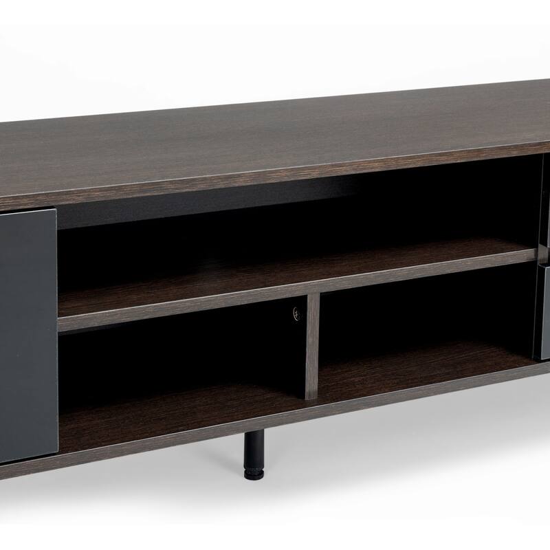 62.99" TV Stand with LED Remote Control Lights and High Gloss Finish for TVs Up to 65"
