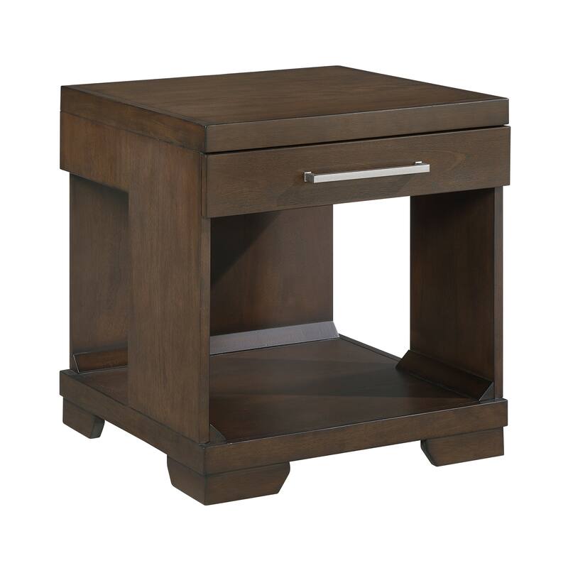 Sinclair Rectangular Wood End Table - Espresso