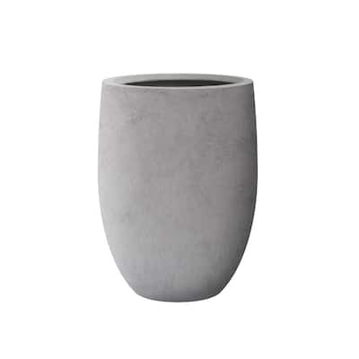Kante Lightweight Concrete Outdoor Round Tall Planter, 21.7 Inch Tall