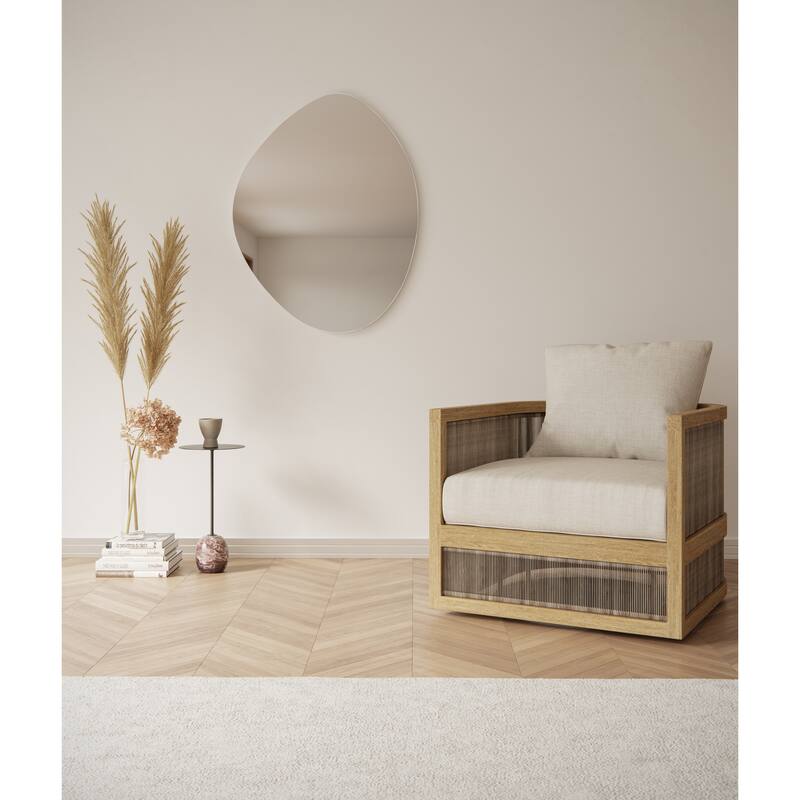 Starla 28 in. x 36 in. Pebble Mirror