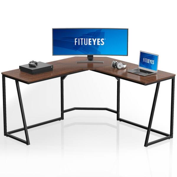 Fitueyes L Shaped Desk Gaming Table Workstation Overstock 32423263
