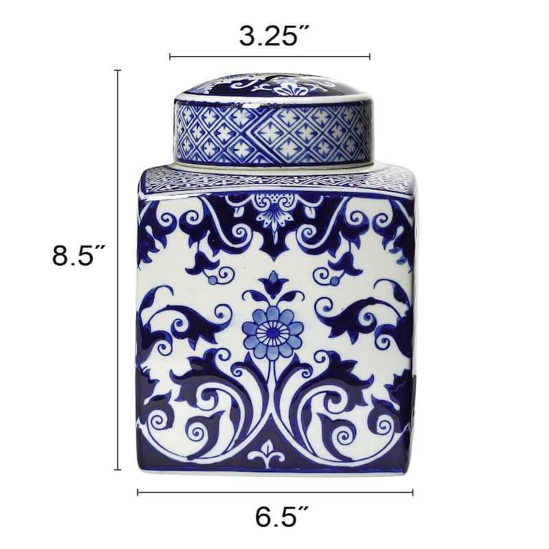 Decorative Ceramic Ginger Jar with Lid