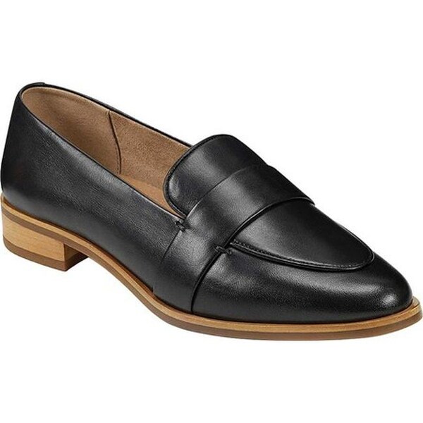 aerosoles loafers black leather