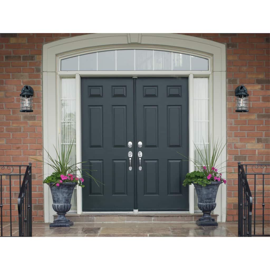Westinghouse Lighting Villa Barone One Light Outdoor Wall Fixture, Clear Seeded Glass - 1-Light