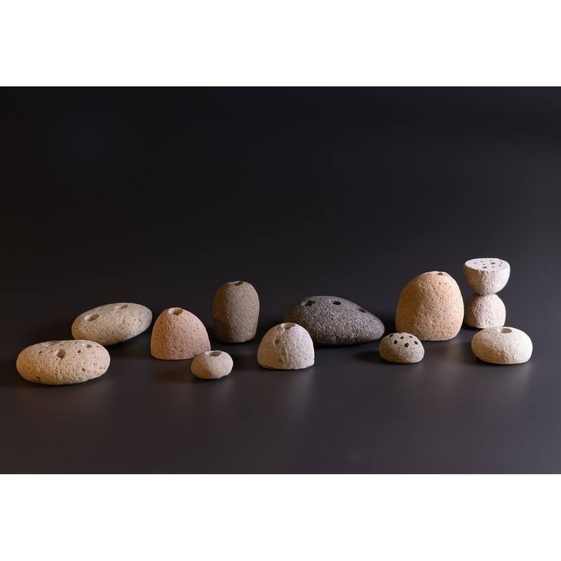 Double Stacking Stone Frogs Natural 4"x3"x3.5"- ST - Natural - Natural