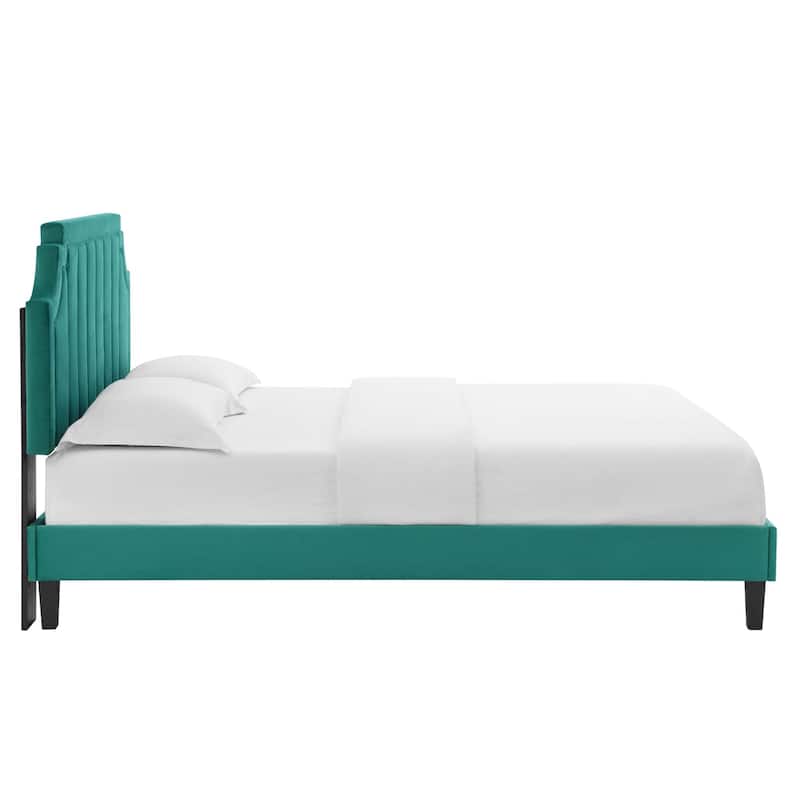 Sienna Performance Velvet Queen Platform Bed