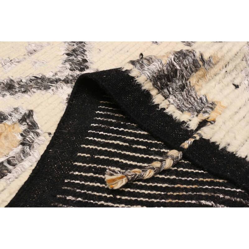 ECARPETGALLERY Hand-knotted Tangier Cream Silk, Wool Rug - 8'2 x 10'4