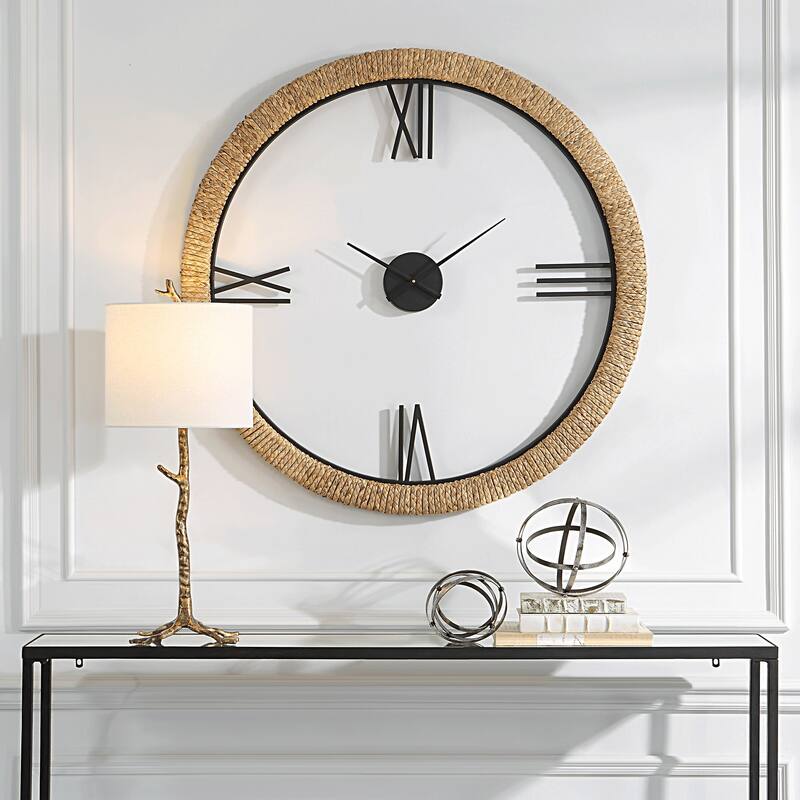 Uttermost Montecito Coastal Modern Wall Clock - 39.75" dia