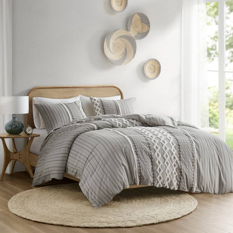 INK+IVY Imani Cotton Printed Comforter Set with Chenille