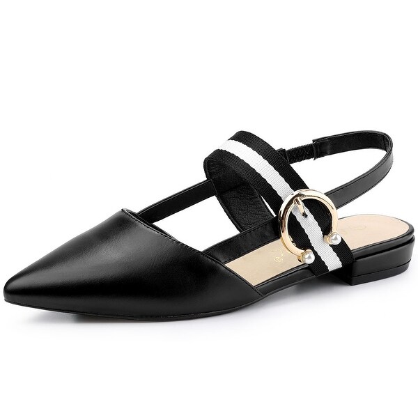 flat pointed toe slingback shoes