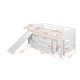 preview thumbnail 10 of 58, Versatility Low Twin Size Wooden Kids Bed Loft Bed with Cabinets,Shelves,Storage Drawers,Guardrails and Slide