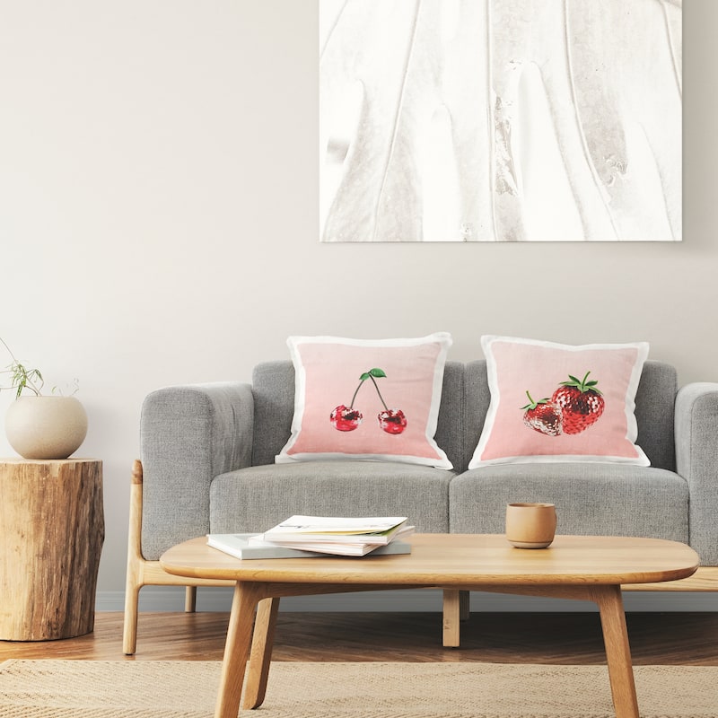 Stupell Happiness & Love Disco Fruits Decorative Printed Throw Pillow Design by Kim Allen (Set of 2)