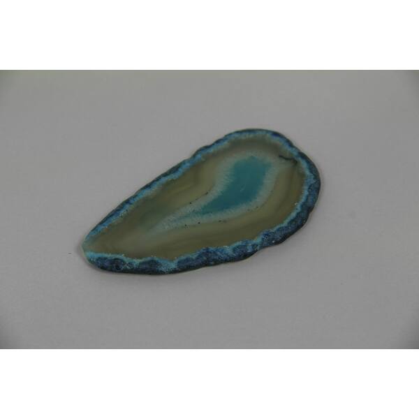 Shop Pair Of Glossy White Decorative Boxes With Blue Agate Accents