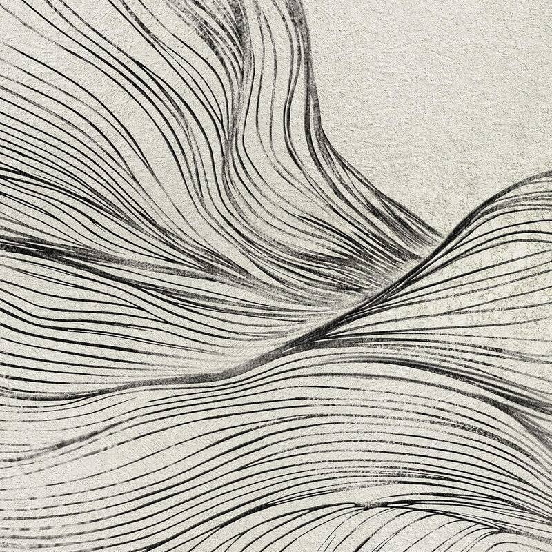 Framed Black and Beige Abstract Wall Art