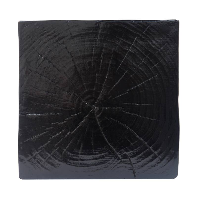 Wood-Look Square-Column MGO End Table, H33.75",Wood-Like Distressed Finish, Mix with Different Heights, Indoor Outdoor Use