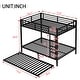 preview thumbnail 5 of 22, Black Metal Bunk Bed with Twin Size Trundle