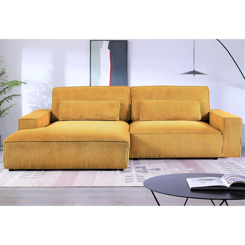US Pride Furniture 105.52 inch Facing Chaise Sectional Oversize Sofa