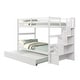 preview thumbnail 18 of 24, Modern & Clean Design Twin over Twin Bunk Beds With Twin Trundle and Stairway Storage Function