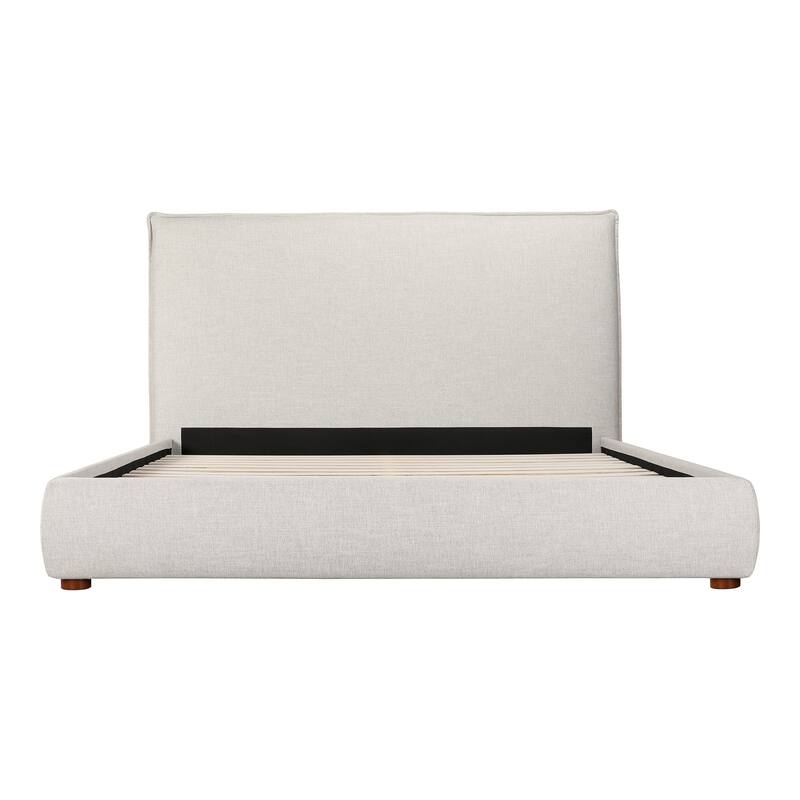 NADAAL STUDIOS Uriel Queen Bed, Solid Acacia Wood, Turned Detailing, Dark Brown