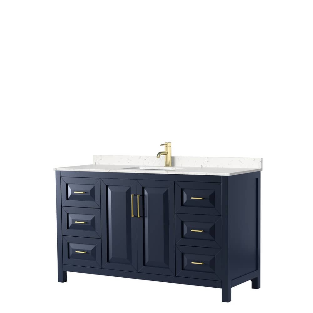 Daria 60 Inch Single Vanity, Cultured Marble Top