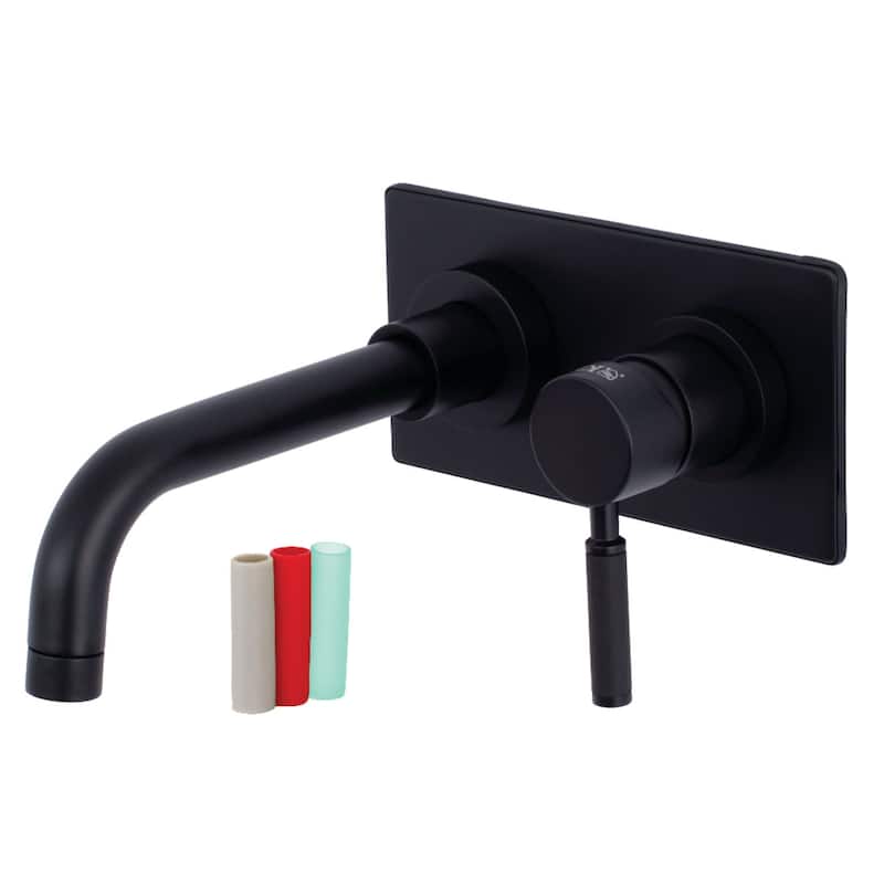 Kingston Brass Kaiser 1.2 GPM Wall Mounted Mini-Widespread Bathroom - Matte Black