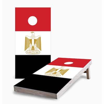 Egyptian Flag Corn Hole Board Set with Hole Lights