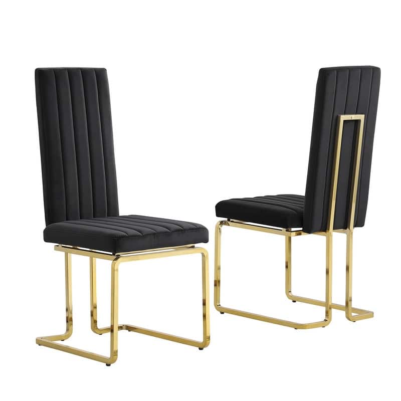 Best Quality Furniture Velvet Side Chairs **Set of 2**