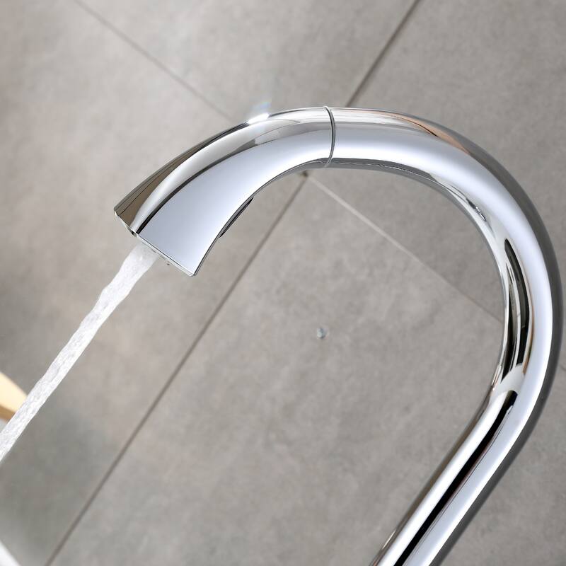 Luxier KTS20 Single Handle Pull Down Sprayer Kitchen Faucet